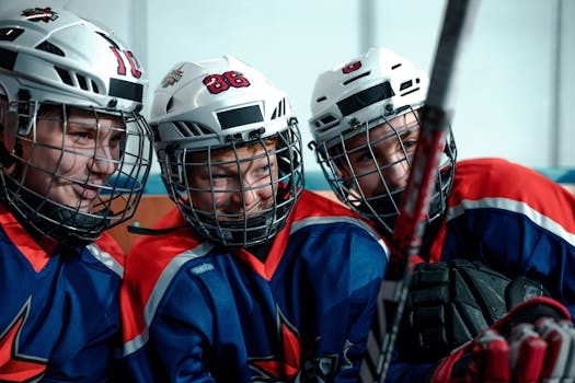 Hockey goal celebration