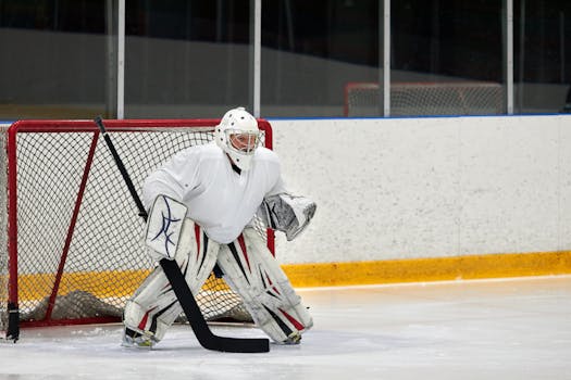 hockey defenseman making a play