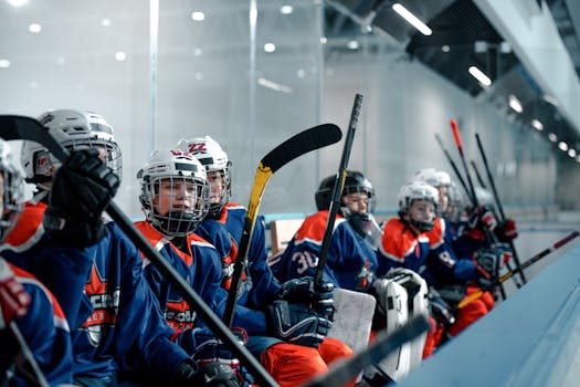 youth hockey action