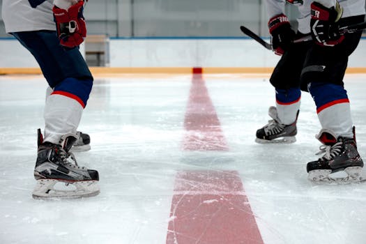 intense hockey game moment