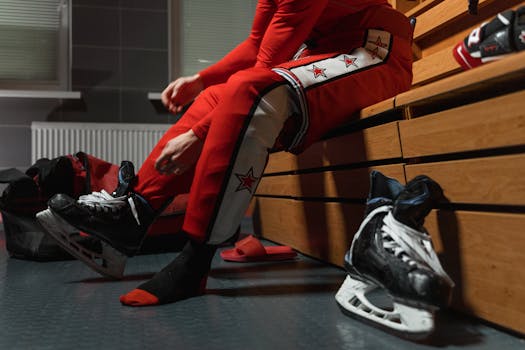 hockey player with well-fitted gear