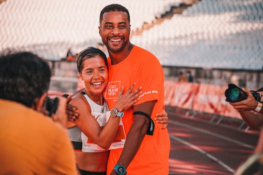 fans celebrating together at an event