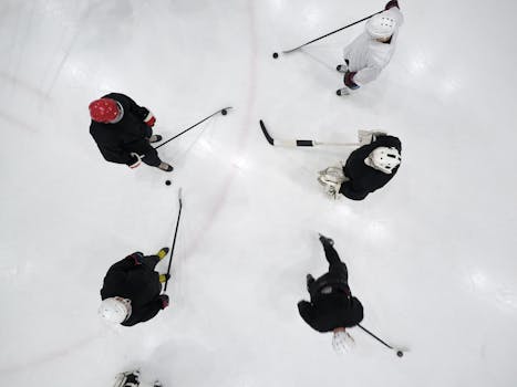 hockey players training with a nutritionist