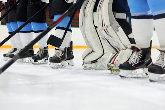 hockey greats on the ice