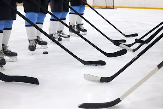 hockey legends on the ice