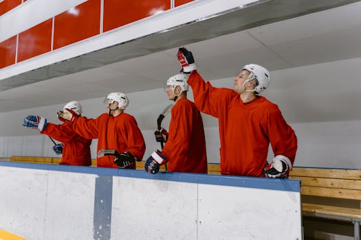 Hockey Fans Celebrating